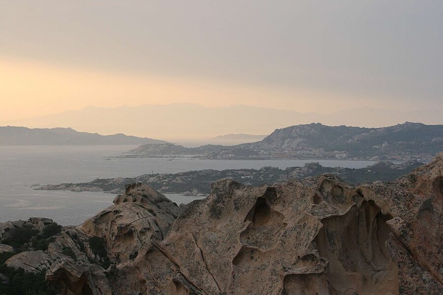 La Maddalena archipelago sunset from Roccia dell Orso Palau