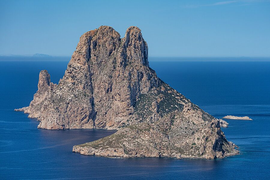 Es Vedra Ibiza viewed from the east coast in 2023