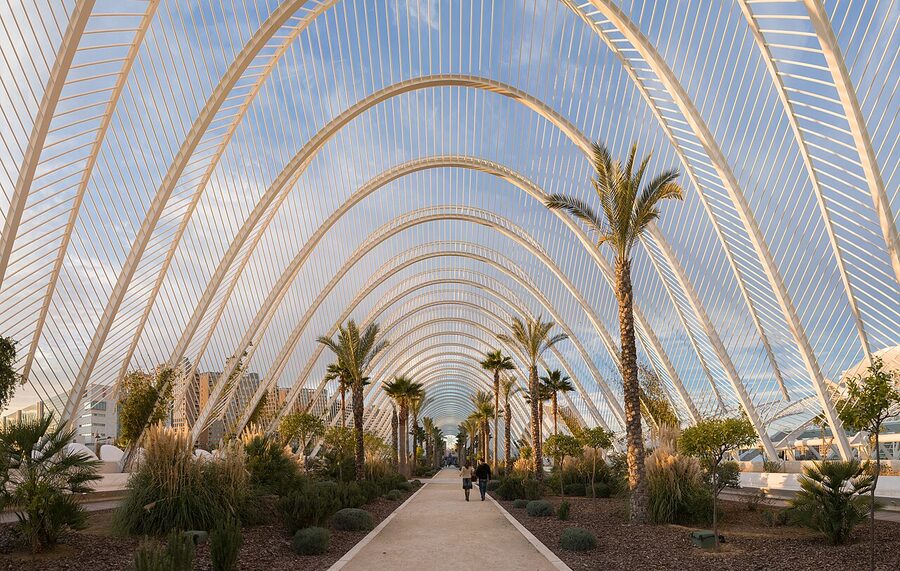 The Umbracle promenade at City of Arts Sciences Valencia