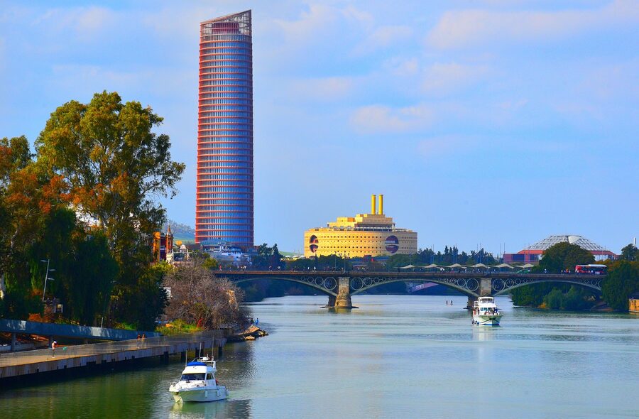 Yacht on the Guadalquivir River, Seville