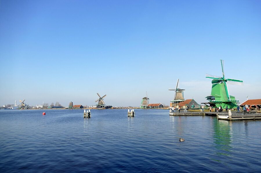 Working wooden mill on the Zaan river